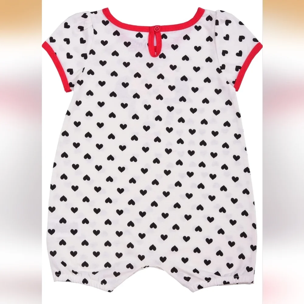 Disney | Baby Girls' Minnie Mouse 3-Pack Romper Set + 2-Piece Outfit Bundle